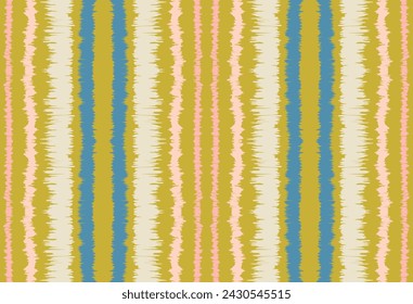 Ikat stripes seamles pattern. Nordic style. Striped beach towel. Geometric abstract illustration, wallpaper. Tribal ethnic vector texture. Aztec style. Folk embroidery. Scandinavian, African rug.