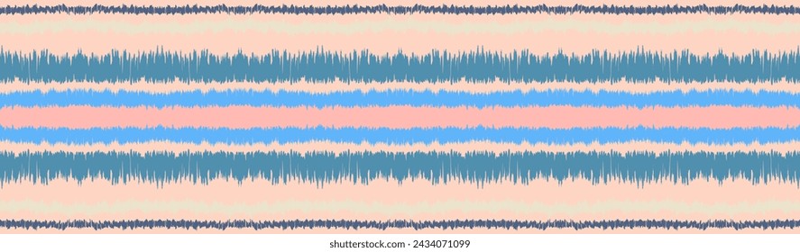 Ikat stripes seamles pattern. Nordic style. Striped beach towel. Geometric abstract illustration, wallpaper. Tribal ethnic vector texture. Aztec style. Folk embroidery. Scandinavian, African rug.