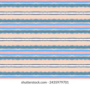 Ikat stripes seamles pattern. Nordic style. Striped beach towel. Geometric abstract illustration, wallpaper. Tribal ethnic vector texture. Aztec style. Folk embroidery. Scandinavian, African rug.