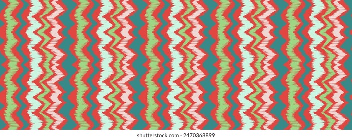 Ikat stripes seamles pattern. Nordic style. Striped beach towel. Geometric abstract illustration, wallpaper. Tribal ethnic vector texture. Aztec style. Folk embroidery. Scandinavian, African rug.