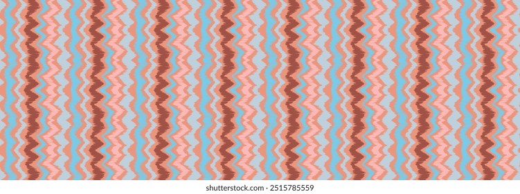 Ikat stripes seamles pattern. Nordic style. Striped beach towel. Geometric abstract illustration, wallpaper. Tribal ethnic vector texture. Aztec style. Folk embroidery. Scandinavian, African rug.