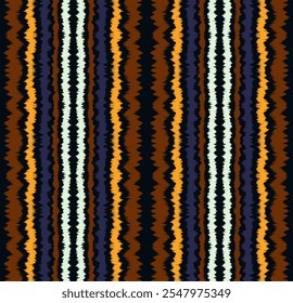 Ikat stripes seamles pattern. Nordic style. Striped beach towel. Geometric abstract illustration, wallpaper. Tribal ethnic vector texture. Aztec style. Folk embroidery. Scandinavian, African rug.