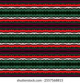 Ikat stripes seamles pattern. Nordic style. Striped beach towel. Geometric abstract illustration, wallpaper. Tribal ethnic vector texture. Aztec style. Folk embroidery. Scandinavian, African rug.