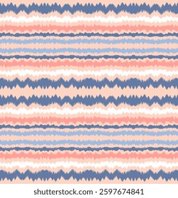 Ikat stripes seamles pattern. Nordic style. Striped beach towel. Geometric abstract illustration, wallpaper. Tribal ethnic vector texture. Aztec style. Folk embroidery. Scandinavian, African rug.