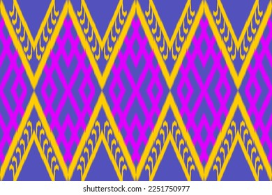 Ikat style pattern colorful design for fabric carpet wallpaper 