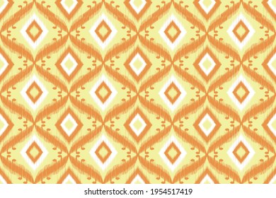 Ikat diseño de patrones sin fisuras para la ropa de impresión de tela. Papel tapiz azteca, boho, geométrico, africano, americano, indio, alfombra, mandala, adorno de chevron. Ikat vectorial ilustraciones de fondo.