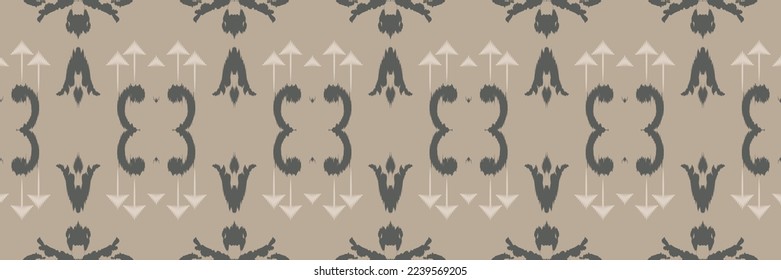 Ikat texture batik textile seamless pattern digital vector design for Print saree Kurti Borneo Fabric border brush symbols swatches party wear