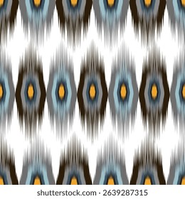 ikat texture vintage vector design art , seamless pattern and  background. Ethnic Abstract 