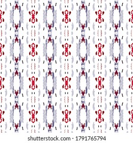 Ikat, Tye. Batik, Ornamento de mano. Geo Surface. Repetir Pintura Interminable.  Rojo Marrón Viejo Tejido De Verano Moderno.  Arte Shibori Ornamental Gráfico.