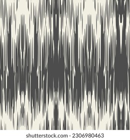 Ikat Tie Färbung Nahtlose Muster. Schwarz-Weiß-Monochrom-Stickereinachahmung. Zeitgenössische Aquarell Japan Design. Tinte Geometrische Kunstdrucke. Shibory Rhombus Minimalismus Hintergrund.
