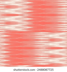 Ikat Tie Dye Seamless Pattern. Ink Geometric Art Print. Shibory Rhombus Minimalism Background. Contemporary Watercolor Japan Design. Ethnic Monochrome Embroidery Imitation. Rose Red and Beige