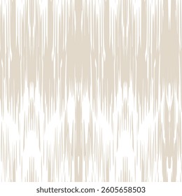 Ikat Tie Dye Seamless Pattern. China Beige and White Ethnic Monochrome Embroidery Imitation. Shibory Rhombus Minimalism Background. Ink Geometric Art Print. Contemporary Watercolor Japan Design.