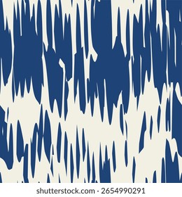 Patrón sin fisuras de tinte de lazo Ikat. Shibory Rhombus Minimalismo de fondo. Imitación de bordado monocromo étnico azul índigo y beige. Impresión geométrica del arte de la tinta. Diseño contemporáneo de acuarela de Japón.