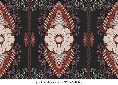 ikat traditional.Oriental aztec art.Abstract pattern from geometric shapes design for fabric,wallpaper,background,wall,tile,carpet,wrapping,clothing,batik