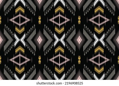 ikat triangle Ethnic design pattern vector background art geometric colorful Ethnic Indian Aztec pattern floral tribal design simple modern traditional hand drawn border