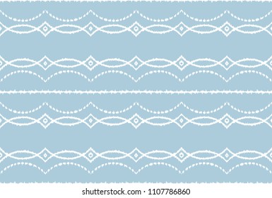 Ikat tribal art print. Seamless African pattern. Ethnic ornament on the carpet. Aztec style. Figure tribal embroidery. Indian, Mexican, folk pattern. African rug.