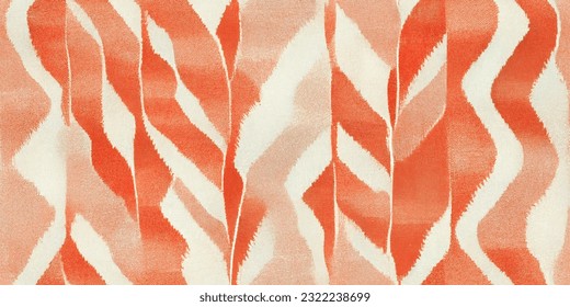 ikat tribal boho tie die colors flower seamless wallpaper. Motif ethnic handmade beautiful Ikat art. Ethnic abstract floral pink background art. 