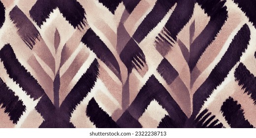 ikat tribal boho tie die colors flower seamless wallpaper. Motif ethnic handmade beautiful Ikat art. Ethnic abstract floral pink background art. 