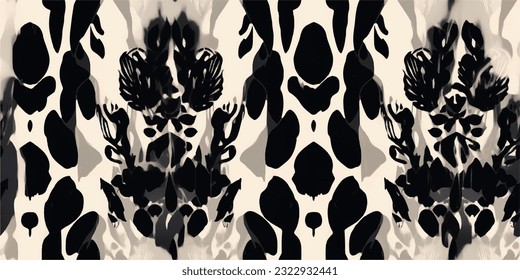 ikat tribal boho tie die colors flower seamless wallpaper. Motif ethnic handmade beautiful Ikat art. Ethnic abstract floral pink background art. 