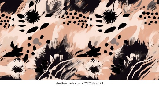 la corbata tribal de ikat los colores mueren flor papel de pared sin costura. Motif étnica hecha a mano bello arte Ikat. Arte de fondo étnico abstracto floral rosa. 