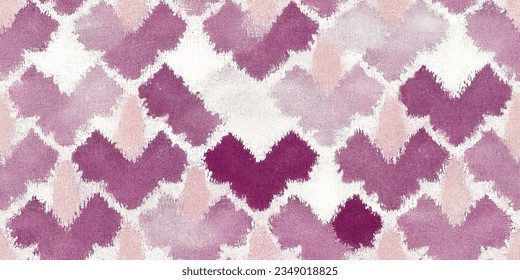 La tribal del Ikat, la corbata del boho, los colores de la mueca florida, papel de pared sin costura. Motif étnica hecha a mano bello arte Ikat. Arte de fondo étnico abstracto floral rosa. 
