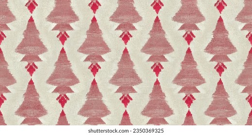 La tribal del Ikat, la corbata del boho, los colores de la mueca florida, papel de pared sin costura. Motif étnica hecha a mano bello arte Ikat. Arte de fondo étnico abstracto floral rosa. 