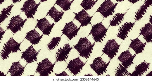 ikat tribal boho tie die colors flower seamless wallpaper. Motif ethnic handmade beautiful Ikat art. Ethnic abstract floral pink background art.