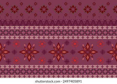 Ikat Stammes geometrischen ethnisch orientalischen traditionellen nahtlosen Muster. Native Textil Blume Stickerei boho abstrakten Stil, Element-Design für Kleidung, Ornamente, Tapete, Hintergrund, Dekoration,