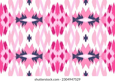 Patrón indio sin fisuras de la tribu Ikat. Tela de origen azteca tradicional de la antigua tribu de la tribu de la tradición, línea gráfica abstracta. Elegante estilo retro vintage de lujo. Fondo textil de textura.