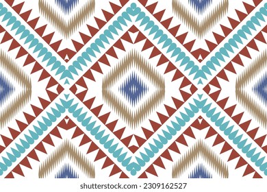 Ikat tribal patrón indio sin costuras alfombra de tela azteca etnia mandala ornamento boho motif tribal textil geométrico afroamericano orientales ilustraciones de vectores transdérmicos estilo bordado