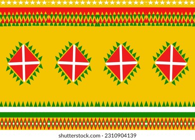 Ikat tribal Indian seamless pattern. Ethnic Aztec fabric carpet mandala ornament native boho chevron textile.Geometric African American oriental tranditional vector illustrations. Embroidery style. An