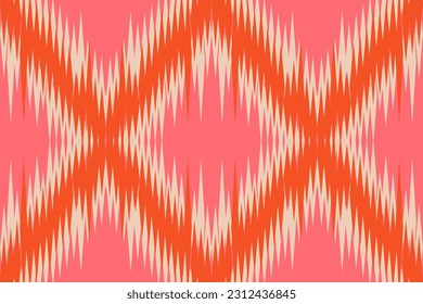 Ikat tribal Indian seamless pattern ethnic aztec fabric carpet mandala ornament native boho motif tribal textile geometric african american oriental tranditional vector illustrations embroidery styles