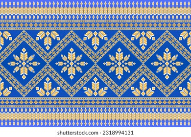 Ikat tribal Indian seamless pattern ethnic aztec fabric carpet mandala ornament native boho motif tribal textile geometric african american oriental traditional vector illustrations embroidery styles.