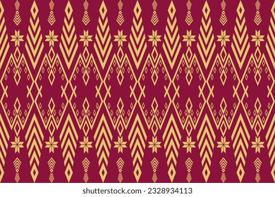 Ikat tribal Indian seamless pattern ethnic aztec fabric carpet mandala ornament native boho motif tribal textile geometric african american oriental traditional vector illustrations embroidery styles.