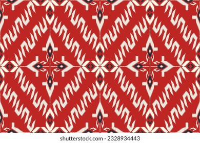 Ikat tribal Indian seamless pattern ethnic aztec fabric carpet mandala ornament native boho motif tribal textile geometric african american oriental traditional vector illustrations embroidery styles.