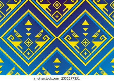 Ikat tribal Indian seamless pattern ethnic aztec fabric carpet mandala ornament native boho motif tribal textile geometric african american oriental traditional vector illustrations embroidery styles.