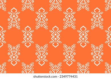 Ikat tribal Indian seamless pattern ethnic aztec fabric carpet mandala ornament native boho motif tribal textile geometric african american oriental traditional vector illustrations embroidery styles.