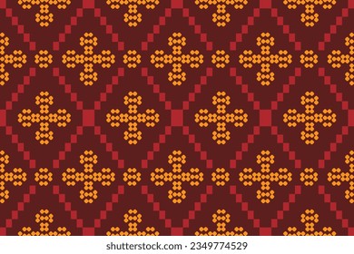 Ikat tribal patrón indio sin costuras alfombra de tela azteca étnica mandala adorno boho motif tribal textil geométrico africano americano oriental ilustraciones vectoriales tradicionales estilo bordado.