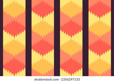 Ikat tribal Indian seamless pattern ethnic aztec fabric carpet mandala ornament native boho motif tribal textile geometric african american oriental traditional vector illustrations embroidery styles.