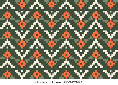 Ikat tribal patrón indio sin costuras alfombra de tela azteca étnica mandala adorno boho motif tribal textil geométrico africano americano oriental ilustraciones vectoriales tradicionales estilo bordado.