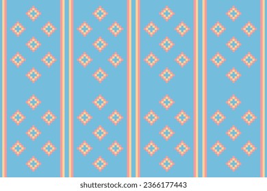Ikat tribal Indian seamless pattern ethnic aztec fabric carpet mandala ornament native boho motif tribal textile geometric african american oriental traditional vector illustrations embroidery styles.