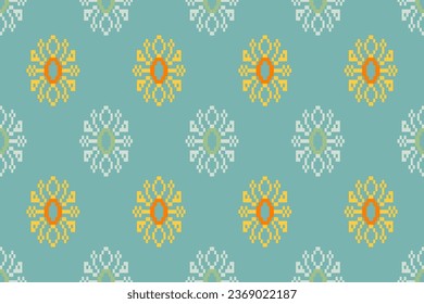 Ikat tribal Indian seamless pattern ethnic aztec fabric carpet mandala ornament native boho motif tribal textile geometric african american oriental traditional vector illustrations embroidery styles.