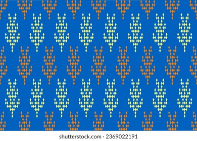 Ikat tribal Indian seamless pattern ethnic aztec fabric carpet mandala ornament native boho motif tribal textile geometric african american oriental traditional vector illustrations embroidery styles.