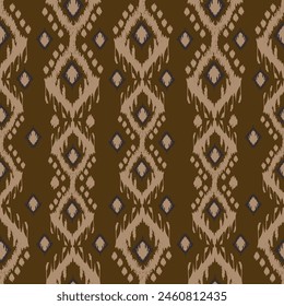 Ikat tribal Indian seamless pattern. Ethnic Aztec fabric carpet mandala ornament native boho chevron textile.Geometric African American