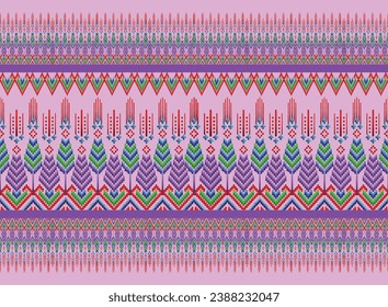 Ikat tribal pattern aztec art pink backgroundabstract symbolethnicfolk embroiderygeometric backgroundwallpaperillustrationvectorprintprintdecorativedesignclassic
