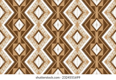 Ikat Tribal Muster Hintergrund geometrische ethnische orientalische traditionellen Design für nahtlose, Teppich, Tapeten, Kleidung, Umhüllung, Stoff, Vektorgrafik.