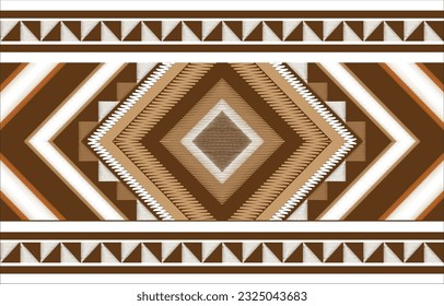 Patrón tribal Ikat Antecedentes geométrico étnico Oriental tradicional Diseño para costureros, alfombras, papel pintado, ropa, envoltura, tela, ilustración vectorial.