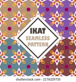 Ikat Stamm nahtlose Muster Ethnische und boho textilen.Geometrische orientalische Illustrationen. Stickereistil. Der Hintergrund kann nach Bedarf geändert werden. EP.20.Vintage-Ornament-Druck. Toll für Stoff und Textil