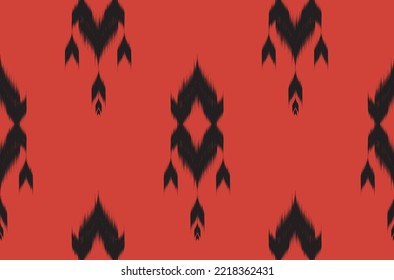 ikat tribe Oriental ethnic seamless pattern traditional background Design for carpet,wallpaper,clothing,wrapping,batik, fabric,Vector illustration embroidery style.