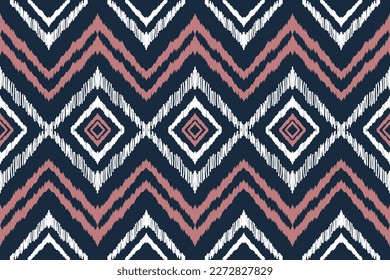 
Ikat tye die boho seamless vintage pattern repeating handmade batik organic textile design modern and trendy boho print blue brown white
